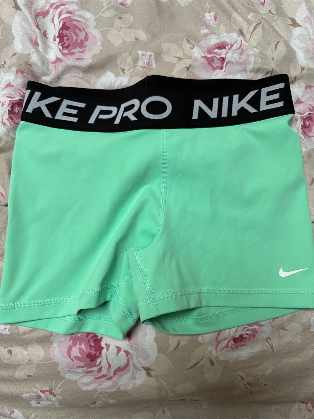 Nike Pro Mint Green Performance Shorts